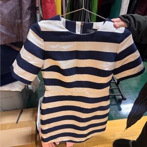 Topshop Navy and White Striped Garment